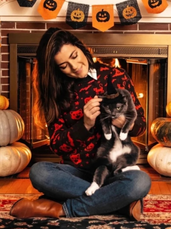 Kiel James Patrick Sweaters - Kiel James Patrick Hocus Pocus Halloween Sweater Wool Blend Brown Orange Small